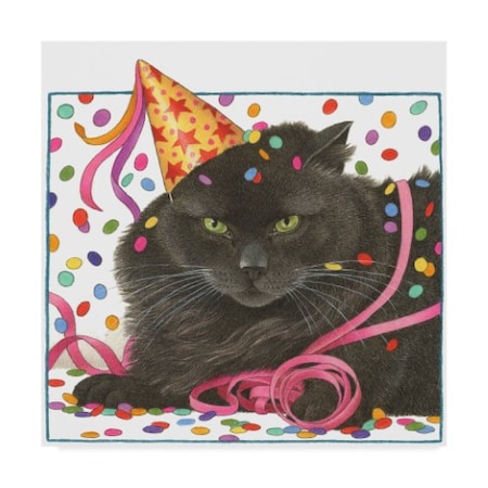 Francien Van Westering 'Black Cat Birthday' Canvas Art,35x35